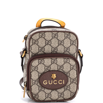 Neo Vintage Top Handle Crossbody Bag GG Coated Canvas Mini