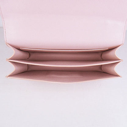 Luxury Hermes Calf Leather Message Bag Pink Golden