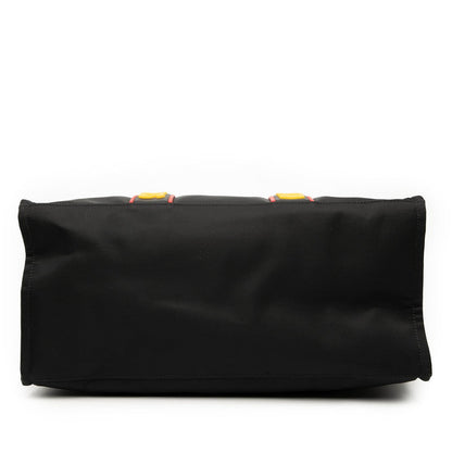 Fendi Face Leather Nylon Backpack