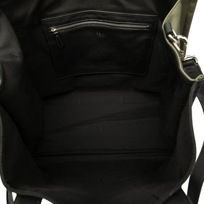 Fendi Face Leather Nylon Backpack