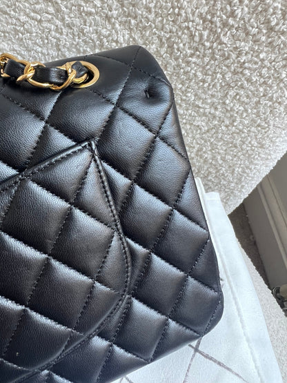 Chanel Medium Classic Flap in Black Lambskin Gold hardware (RRP £9090)