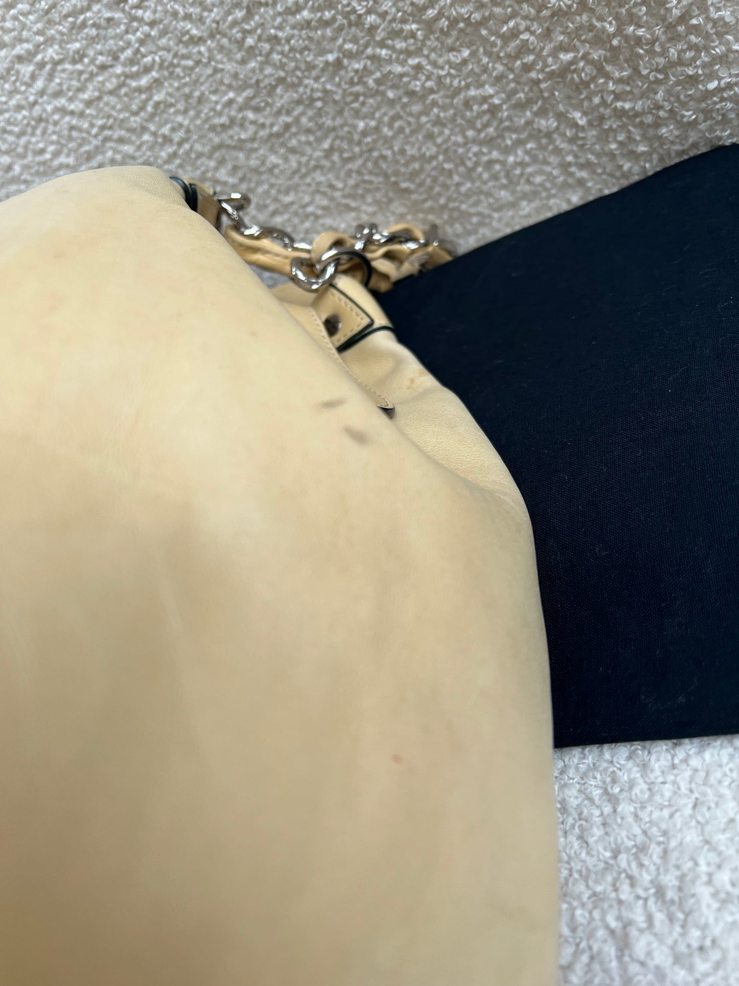 Chanel Beige Edgy Lambskin Large Hobo