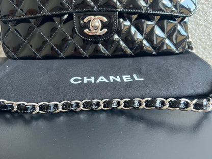 Chanel Medium Classic Flap in Black Patent Leather
