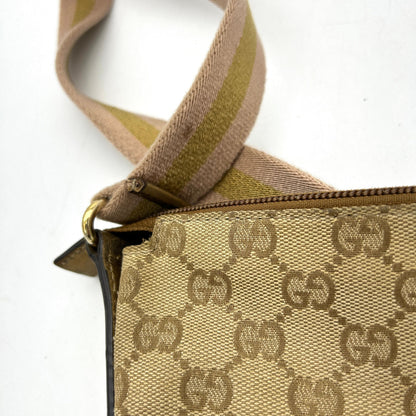 Gucci GG Canvas Web Crossbody Camel gu8827cb
