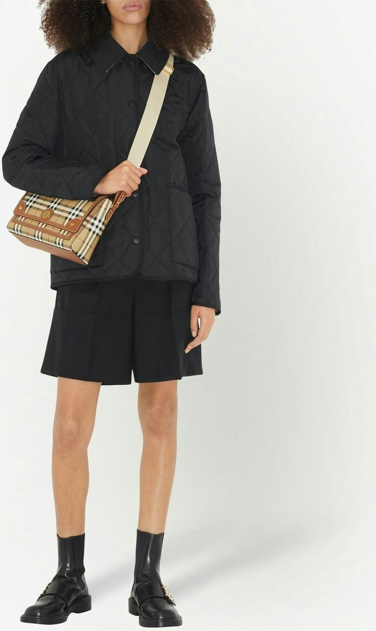NOTE CHECK CROSSBODY BAG