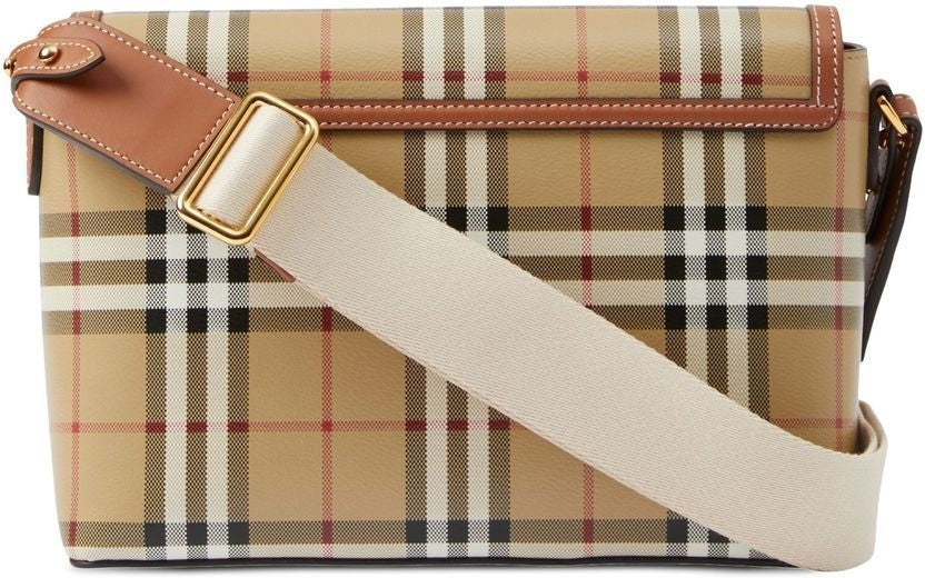 NOTE CHECK CROSSBODY BAG