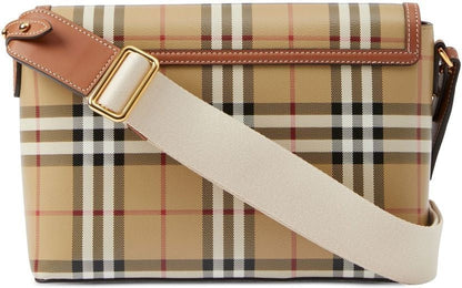 NOTE CHECK CROSSBODY BAG