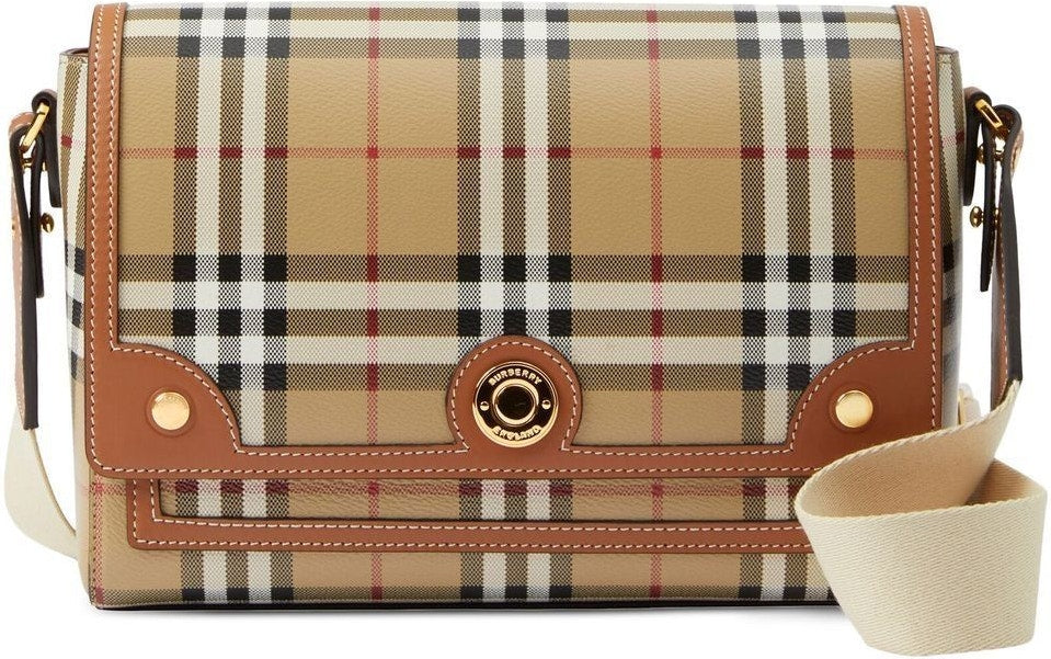 NOTE CHECK CROSSBODY BAG