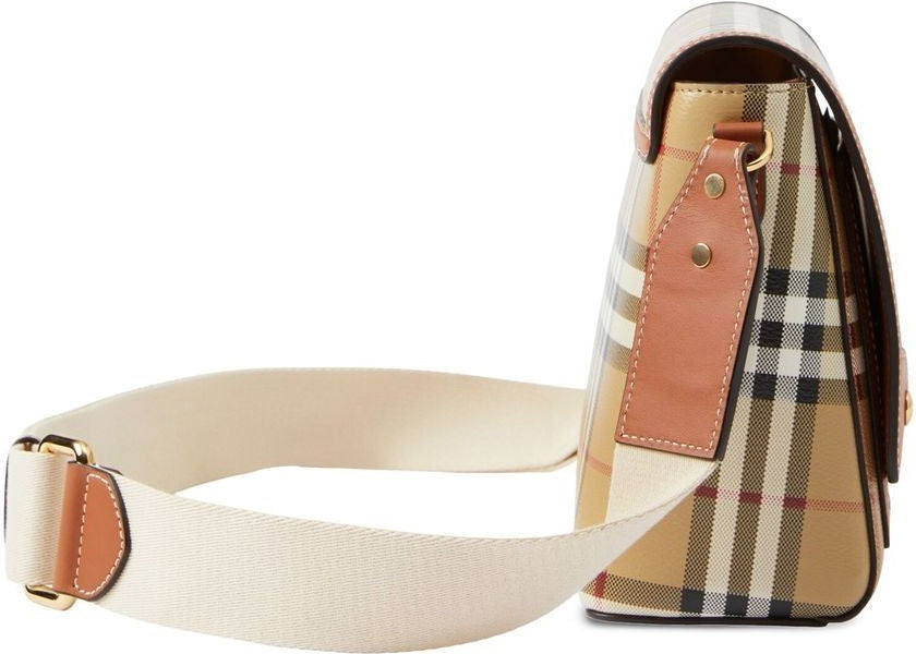 NOTE CHECK CROSSBODY BAG