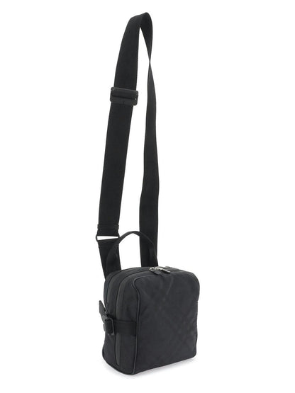Check Jacquard Crossbody Bag