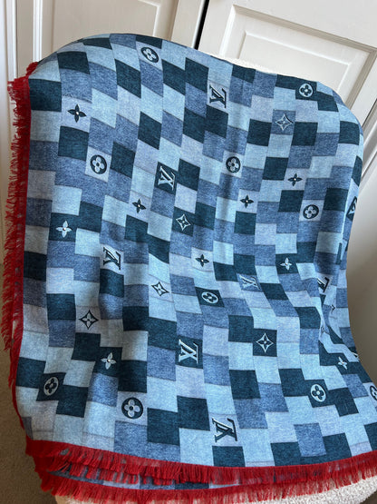 Louis Vuitton Monogram Denim Check Shawl (RRP £550)