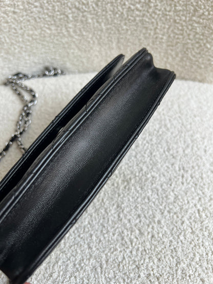 Chanel Wallet on Chain in Black Lambskin Silver Hardware (RRP £2,930)