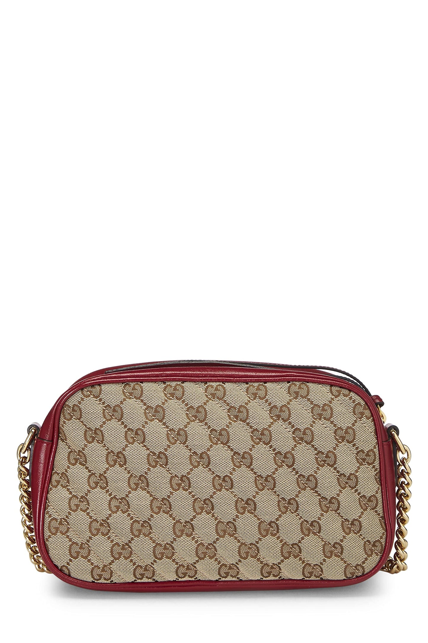 Gucci,  Red Original GG Canvas Marmont Crossbody Small, Red