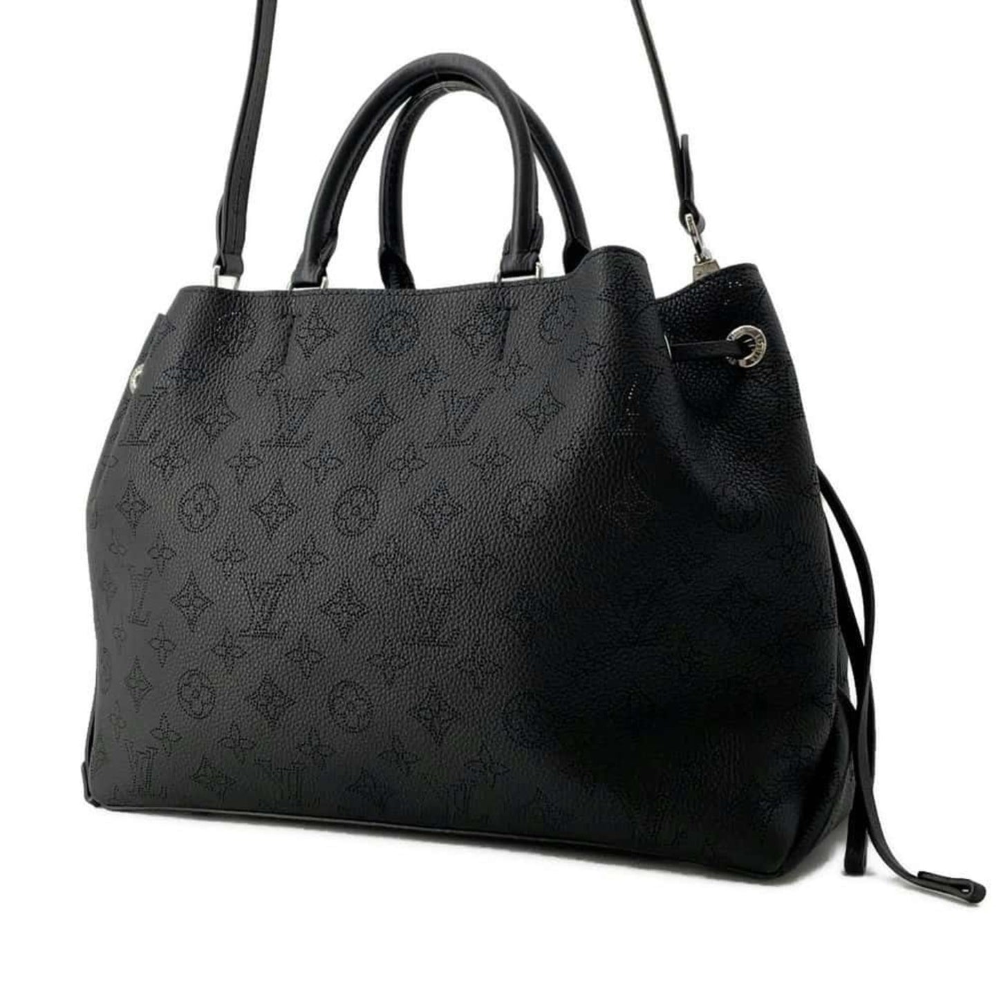 Louis Vuitton  Noir Monogram Mahina Leather Handbag Shoulder Bag