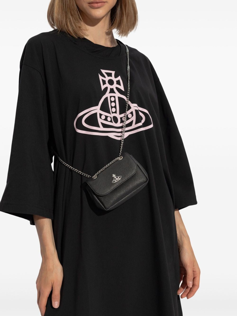 Vivienne Westwood Women Orb-Plaque Leather Crossbody Purse