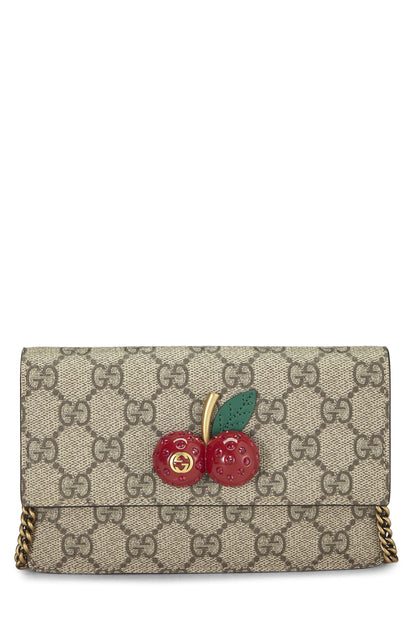 Gucci,  Original GG Supreme Coated Canvas Cherry Crossbody Mini, Red