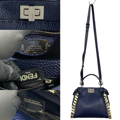 Fendi Peekaboo Leather Red Handbag Style 35