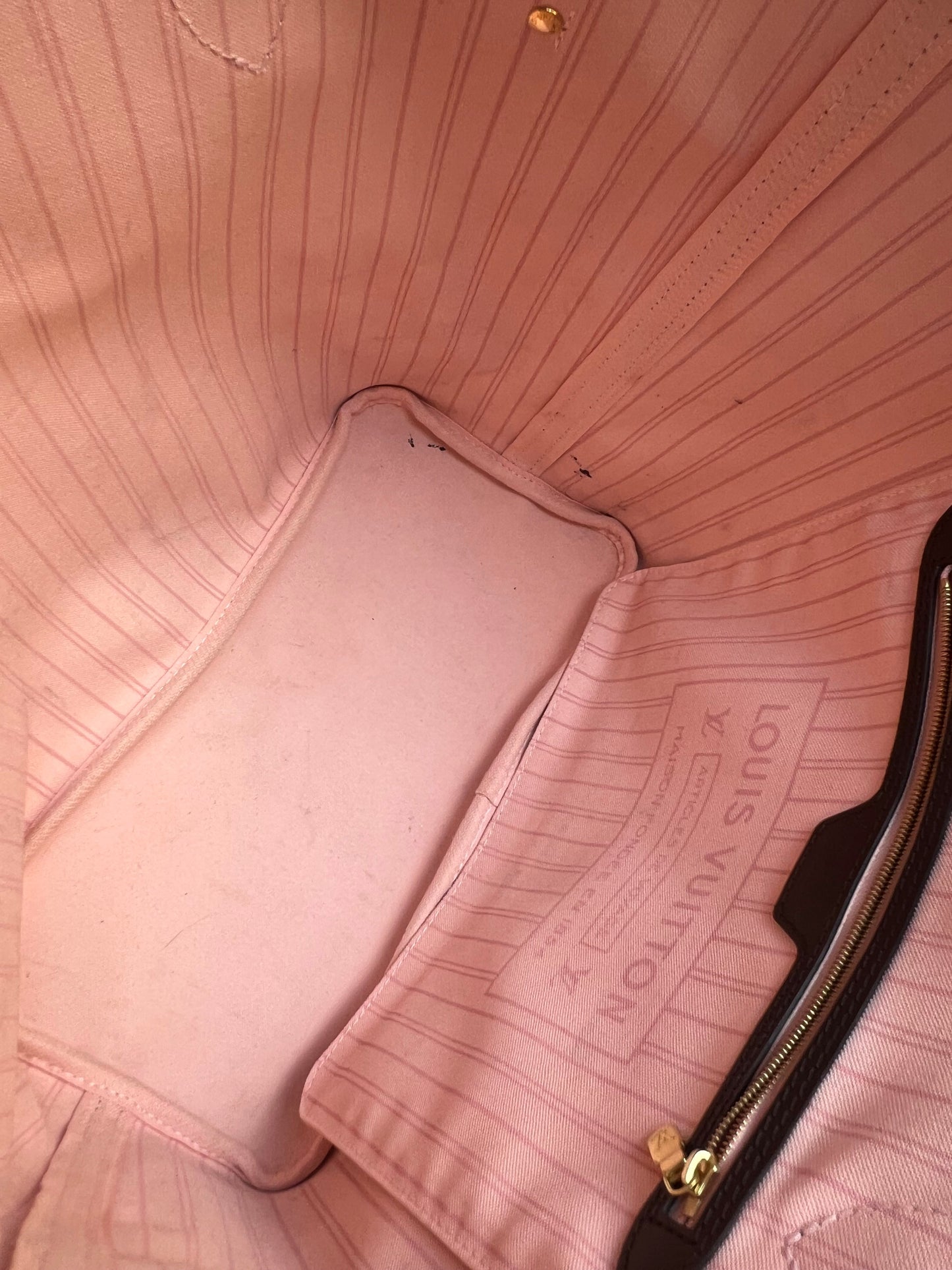 Louis Vuitton Neverfull MM Damier Ebene Rose Ballerine (RRP £1470)