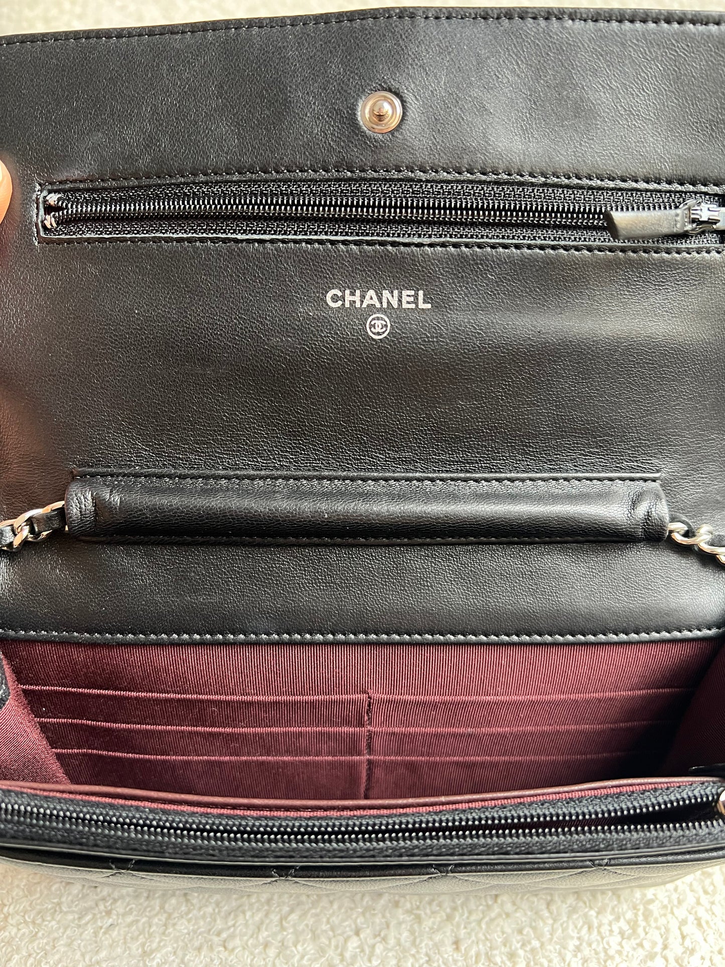 Chanel Wallet on Chain in Black Lambskin Silver Hardware (RRP £2,930)