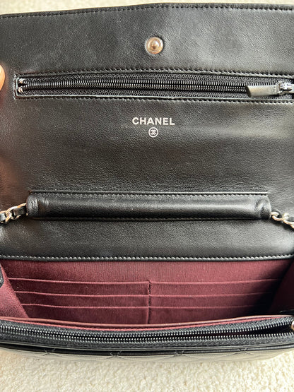 Chanel Wallet on Chain in Black Lambskin Silver Hardware (RRP £2,930)