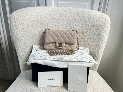 Chanel Mini Rectangular Classic Flap in Lambskin (RRP £4,390)