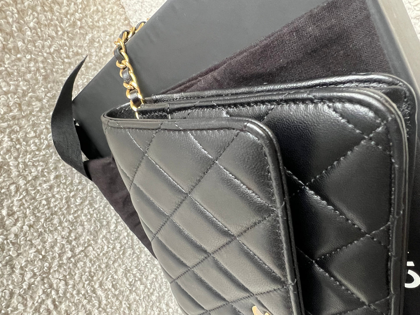 Chanel Wallet on Chain in Black Lambskin Gold Hardware (RRP £2,930)