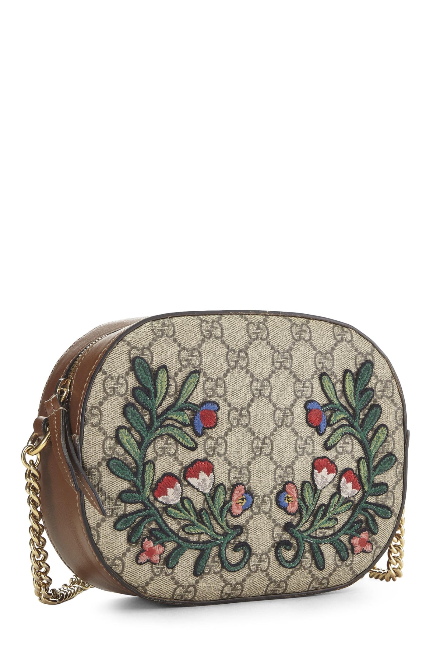 Gucci,  Original GG Supreme Canvas Floral Crossbody Bag Mini, Brown
