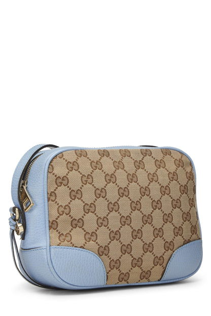 Gucci,  Blue Original GG Canvas Bree Crossbody, Blue