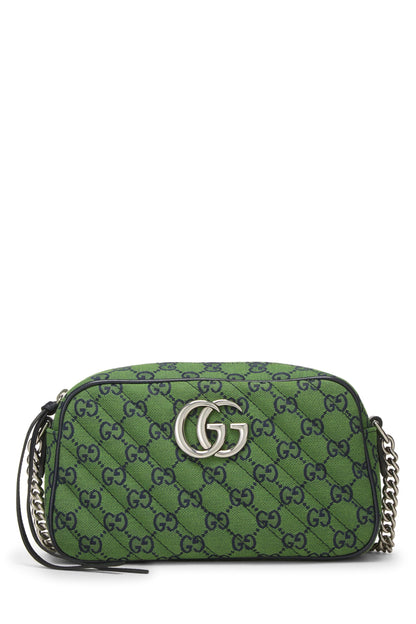 Gucci,  Green Original GG Canvas Matelassé Marmont Crossbody Small, Green
