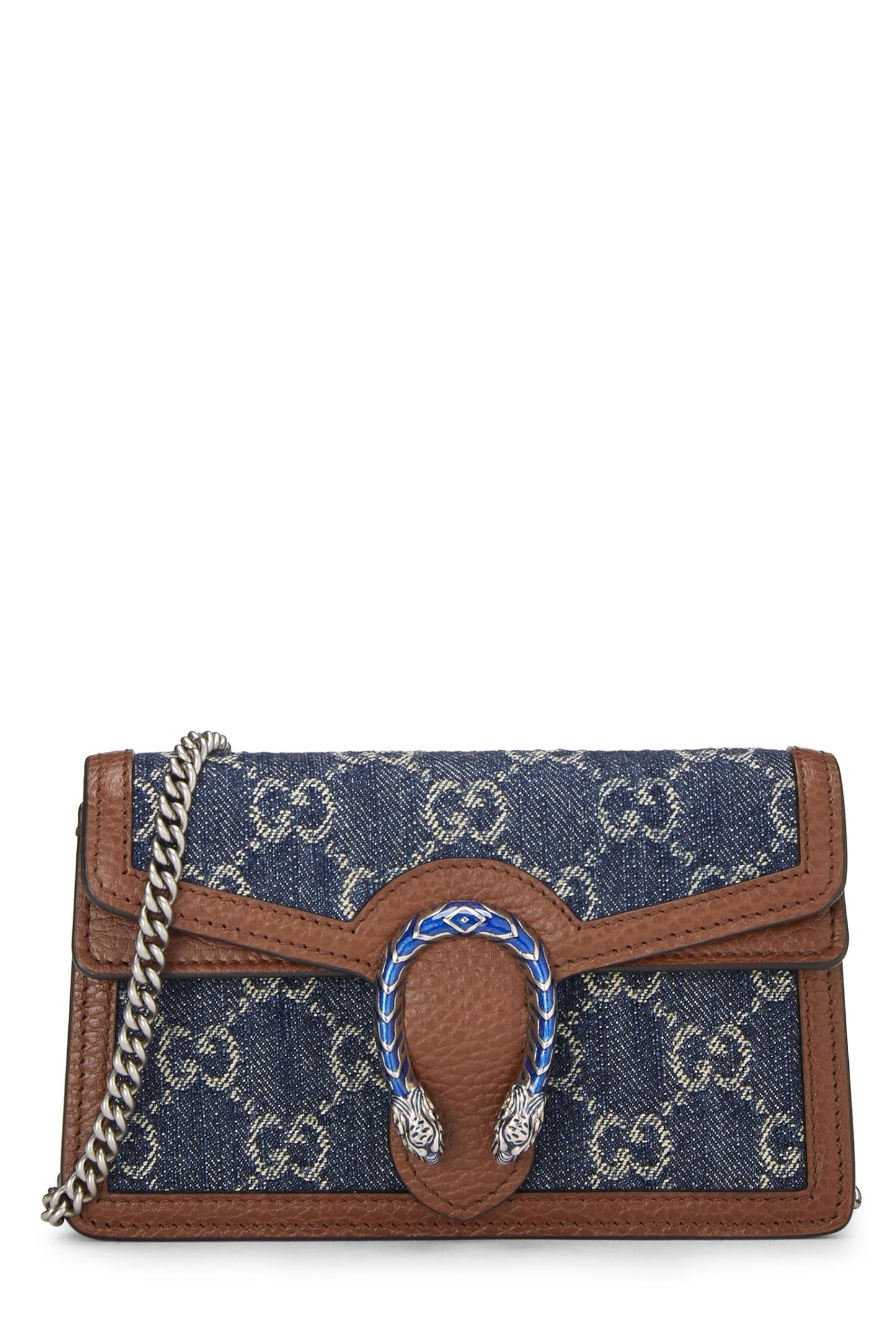 Gucci,  Blue Denim Dionysus Crossbody Super Mini, Blue