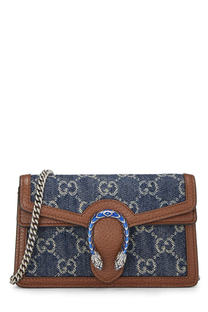 Gucci,  Blue Denim Dionysus Crossbody Super Mini, Blue