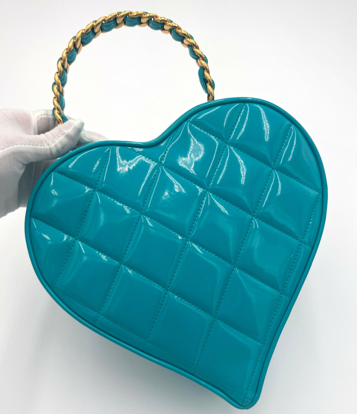 Chanel 1995 Barbie Blue Black Heart Vanity Bag