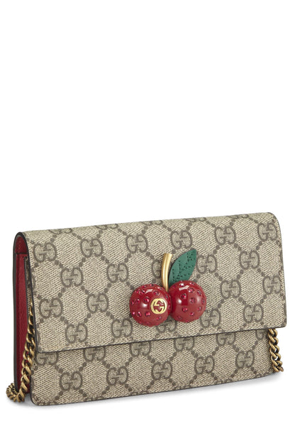 Gucci,  Original GG Supreme Coated Canvas Cherry Crossbody Mini, Red