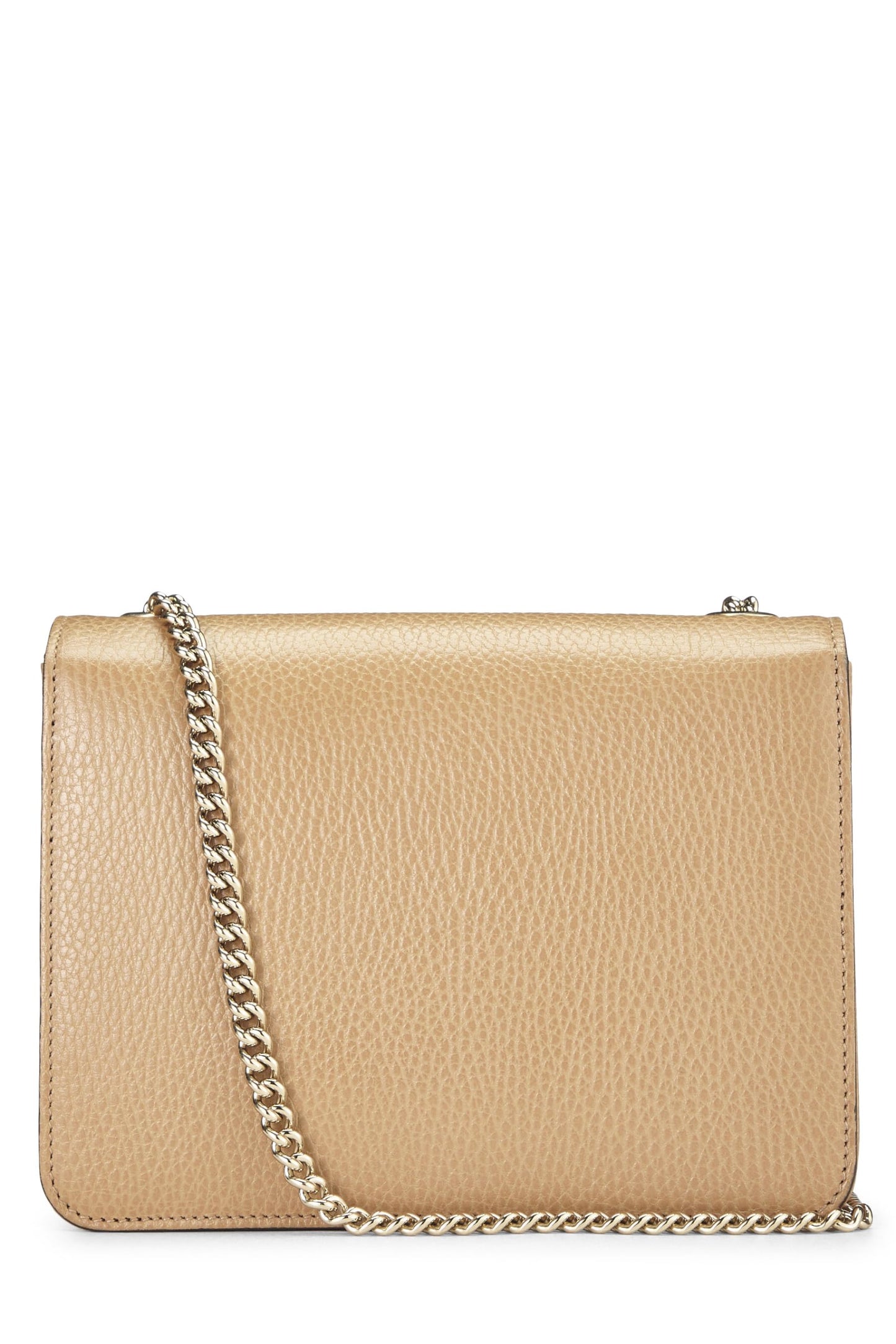 Gucci,  Beige Leather Interlocking Crossbody Small, Beige