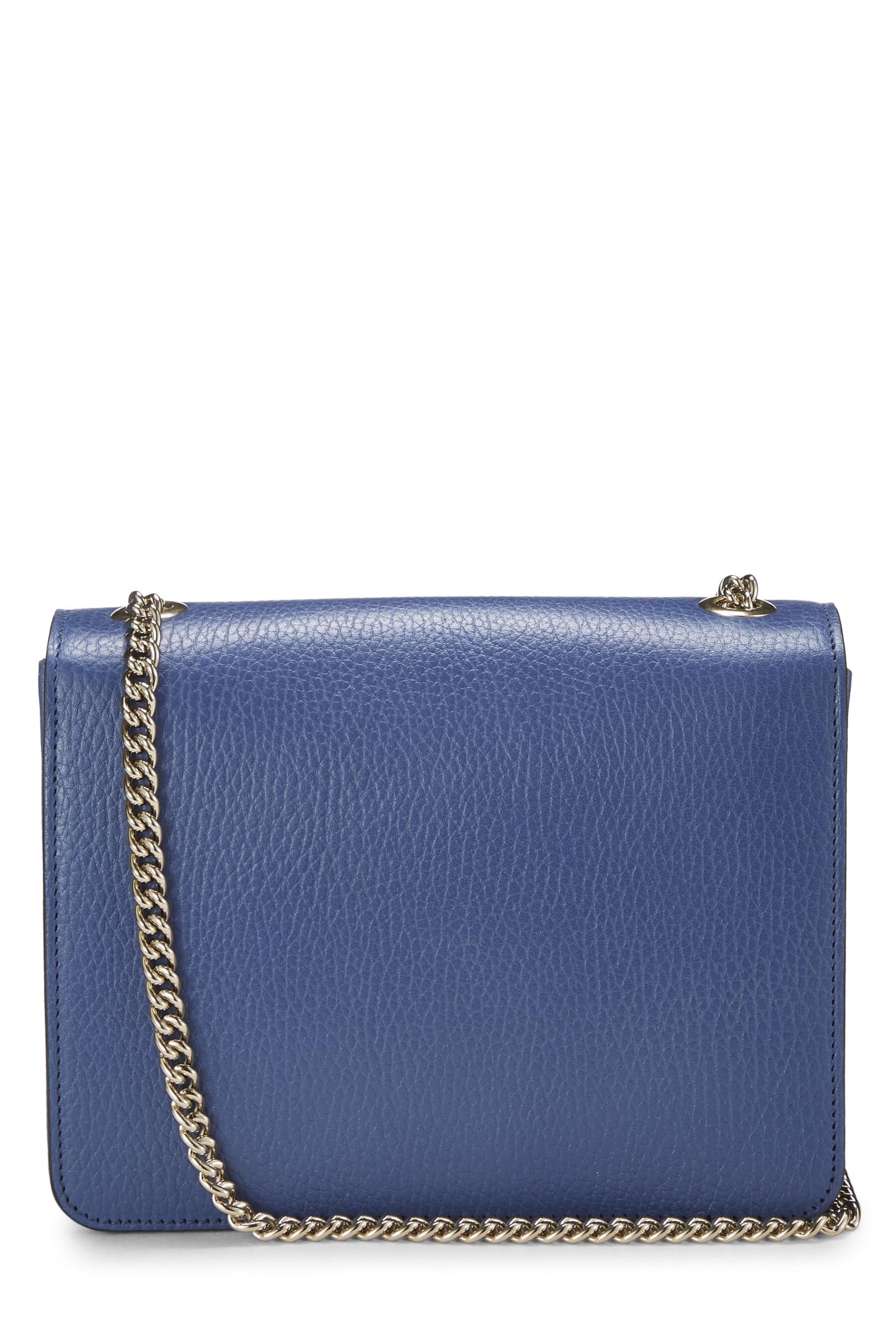Gucci,  Blue Leather Interlocking Crossbody Small, Blue
