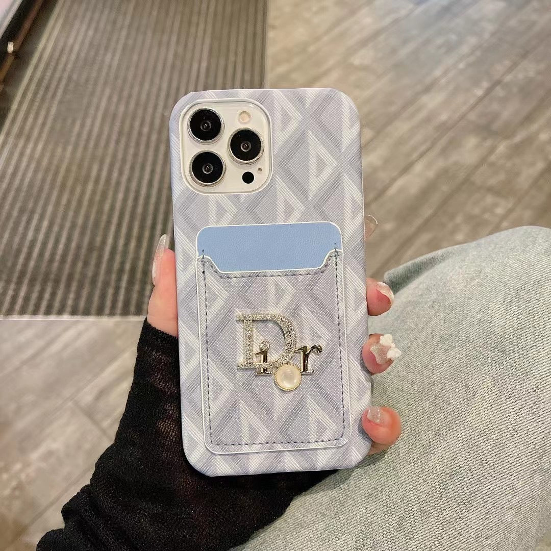 CD Fashionable iPhone Case with Card Pocket
