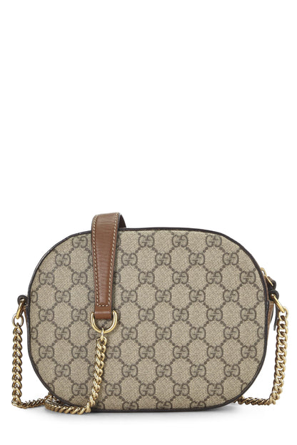 Gucci,  Original GG Supreme Canvas Floral Crossbody Bag Mini, Brown