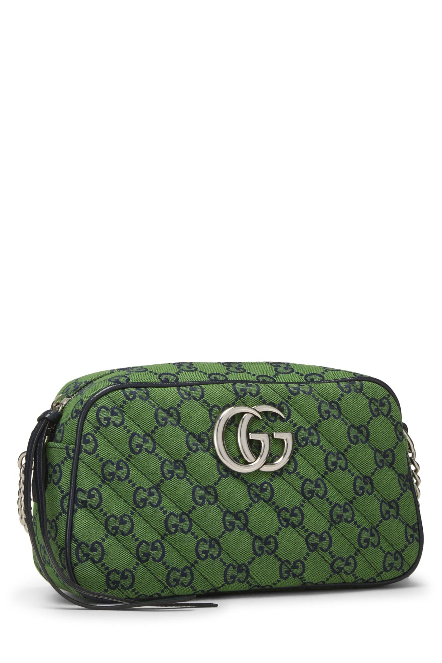 Gucci,  Green Original GG Canvas Matelassé Marmont Crossbody Small, Green