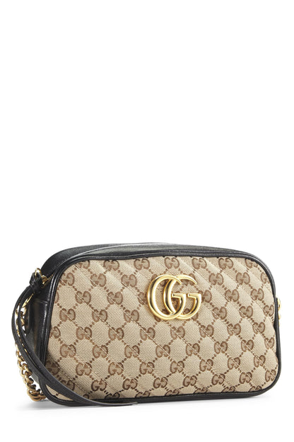 Gucci,  Black Original GG Canvas Marmont Crossbody Small, Black