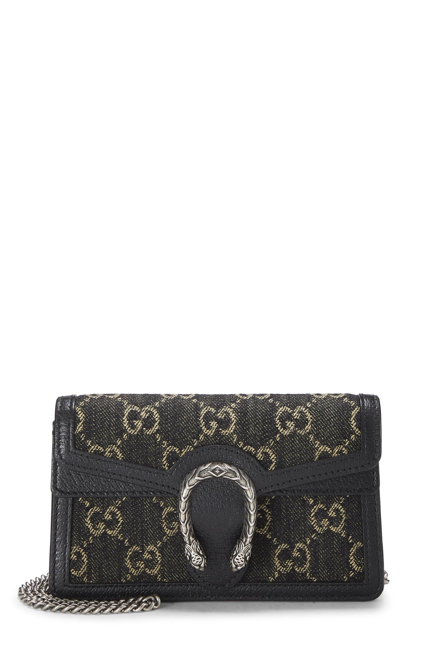 Gucci,  Black Denim Dionysus Crossbody Super Mini, Black