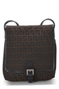 Fendi,  Brown Zucchino Canvas Crossbody Small, Brown
