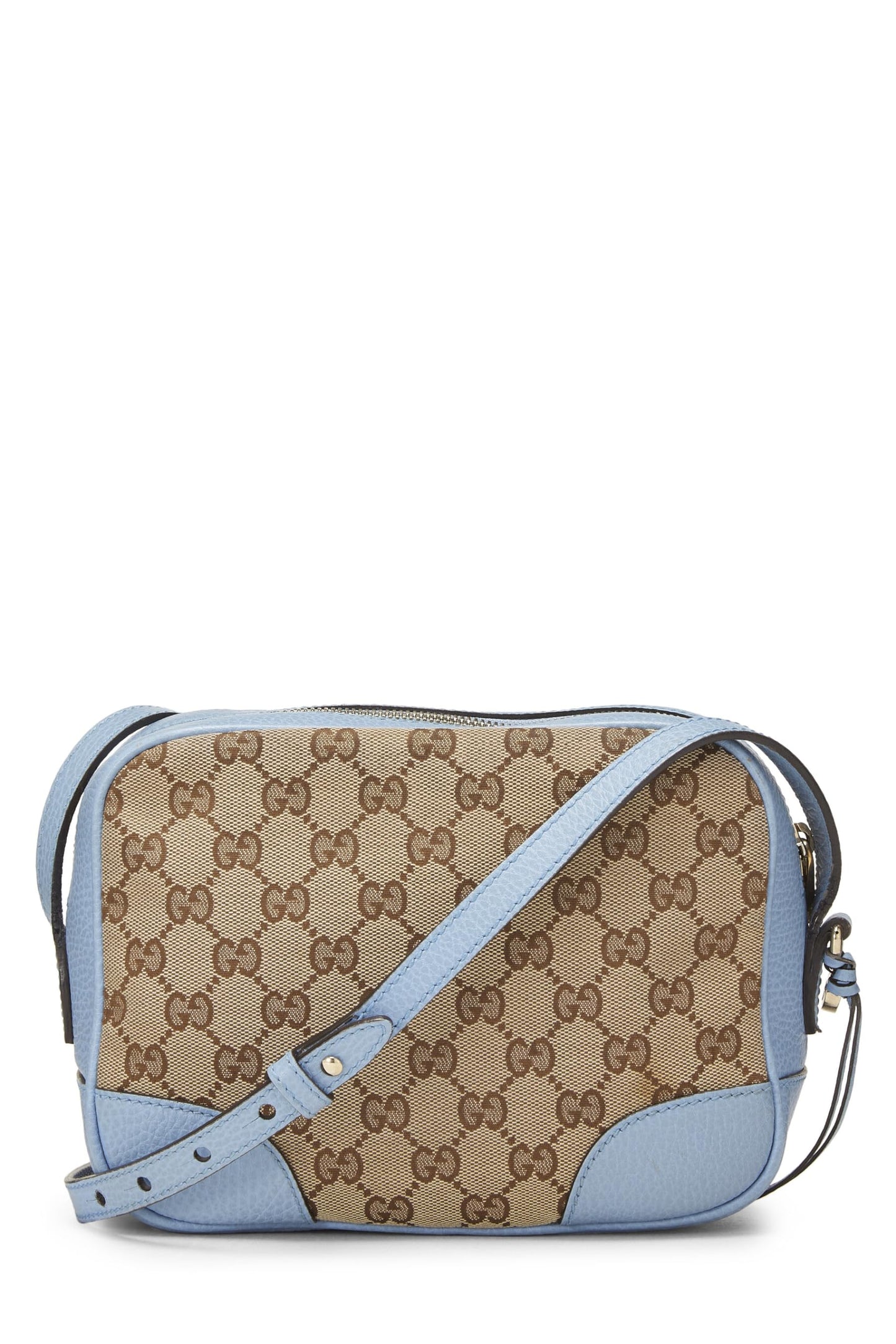 Gucci,  Blue Original GG Canvas Bree Crossbody, Blue