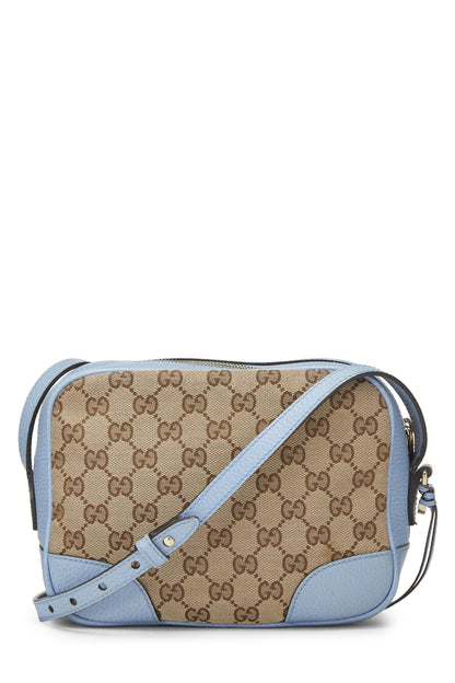 Gucci,  Blue Original GG Canvas Bree Crossbody, Blue