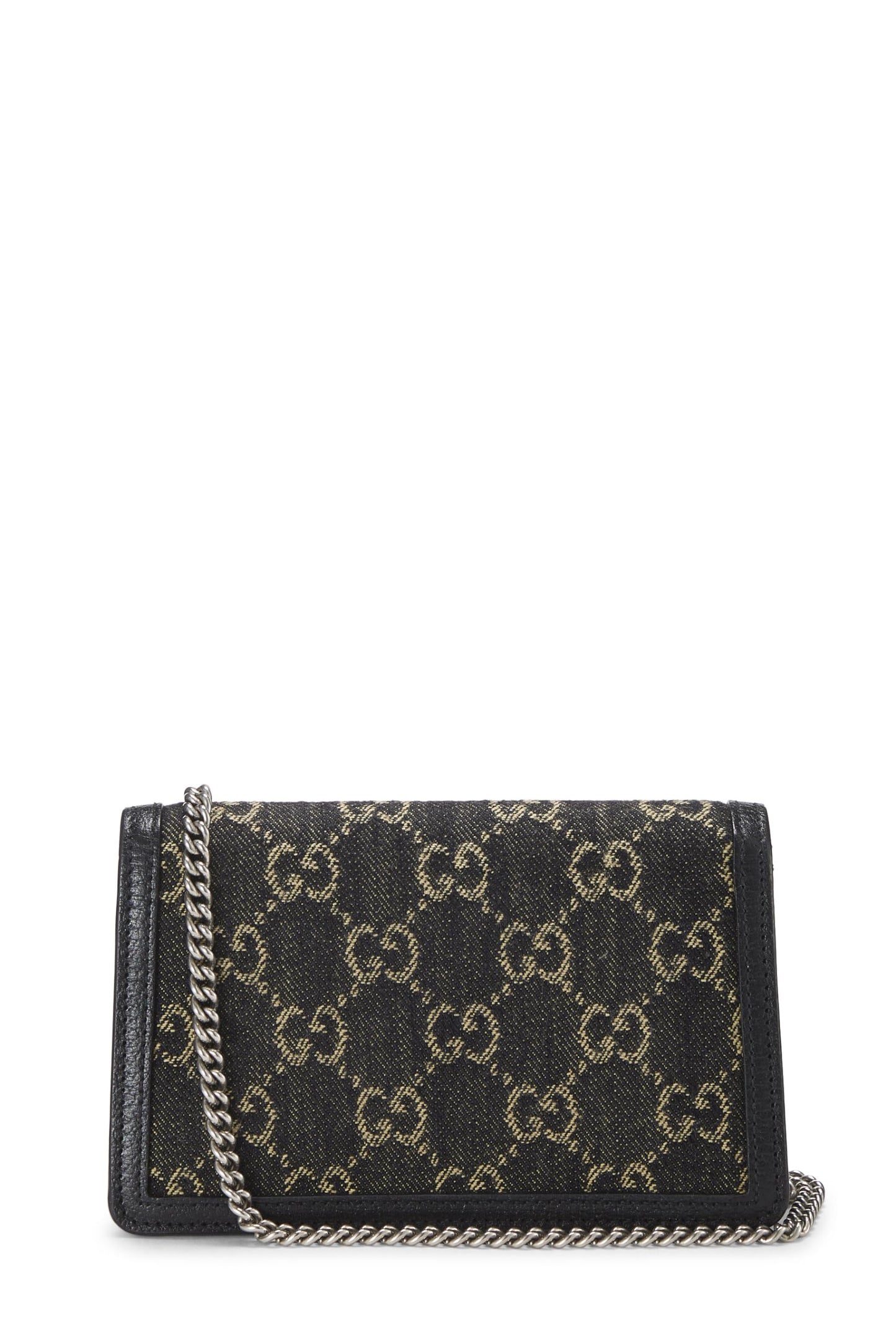 Gucci,  Black Denim Dionysus Crossbody Super Mini, Black