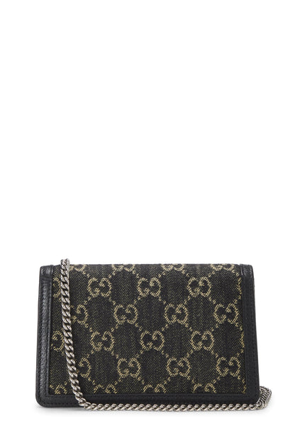 Gucci,  Black Denim Dionysus Crossbody Super Mini, Black
