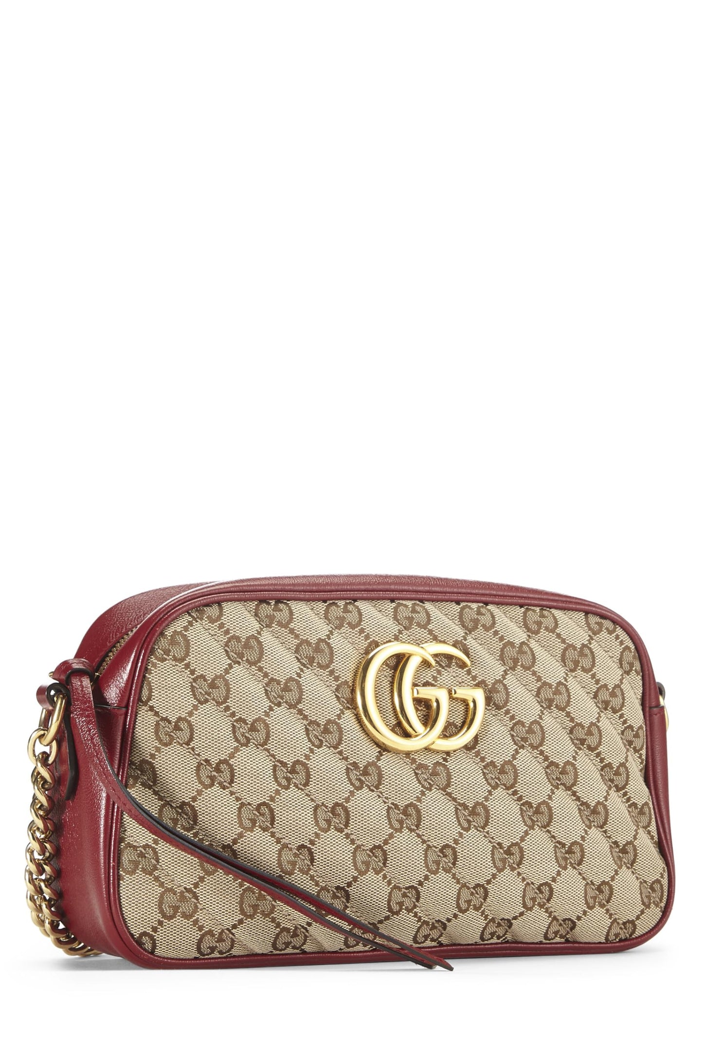Gucci,  Red Original GG Canvas Marmont Crossbody Small, Red