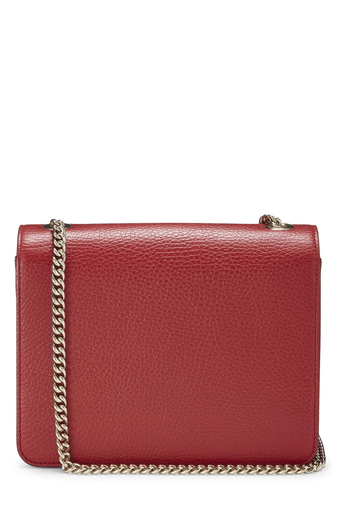 Gucci,  Red Leather Interlocking GG Crossbody, Red