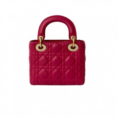 Dior Shoulder Bag leather pink Lady Dior