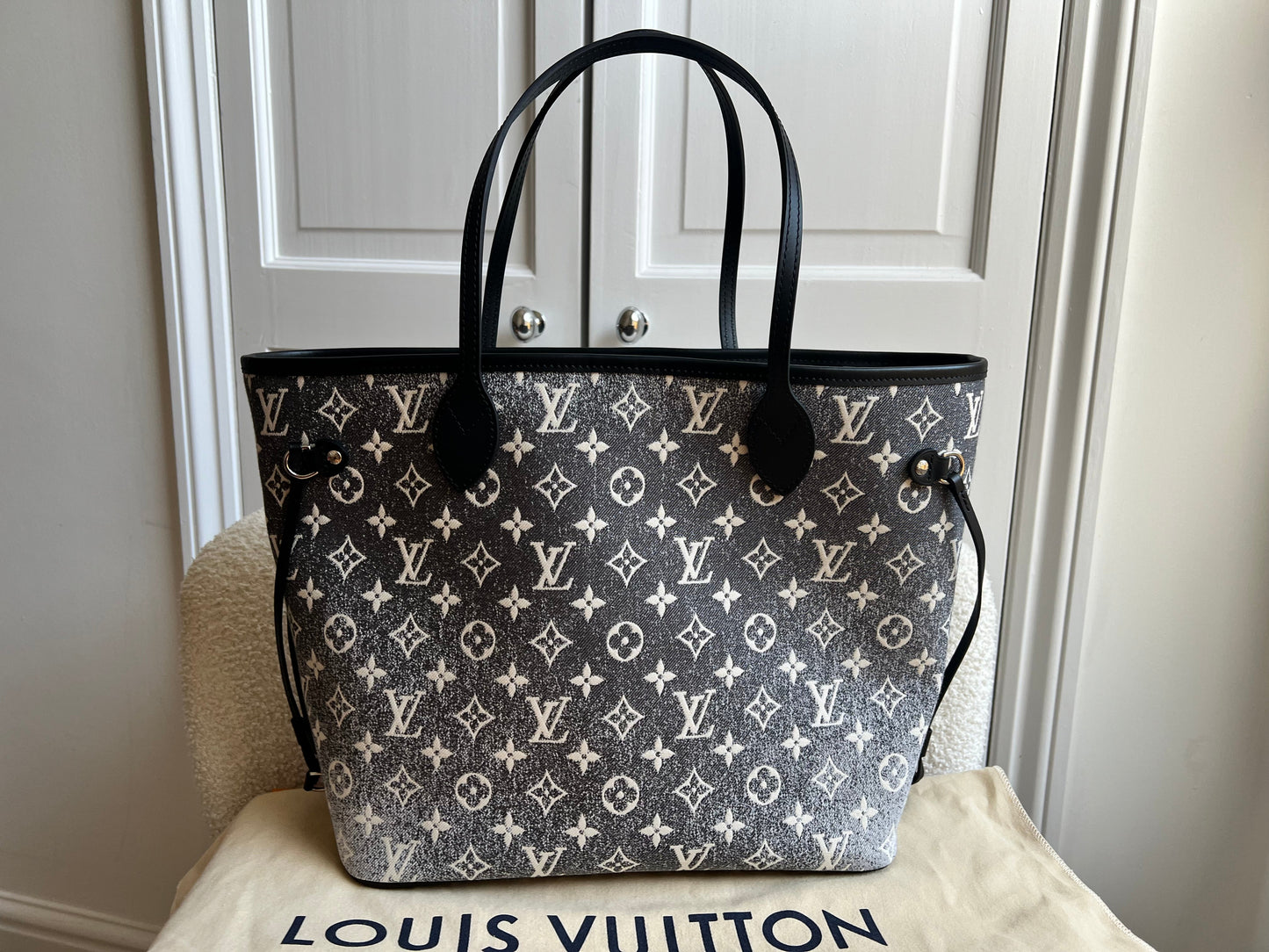 Louis Vuitton Neverfull MM Jacquard Denim
