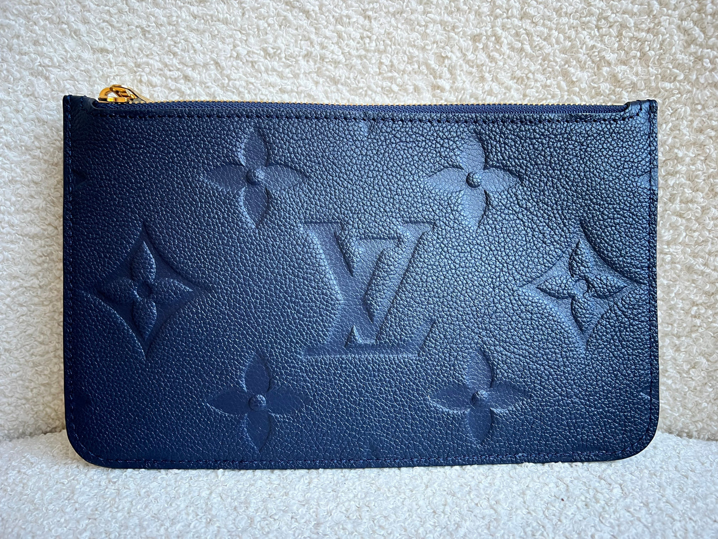 Louis Vuitton Pouch (from Neverfull) Navy Empreinte